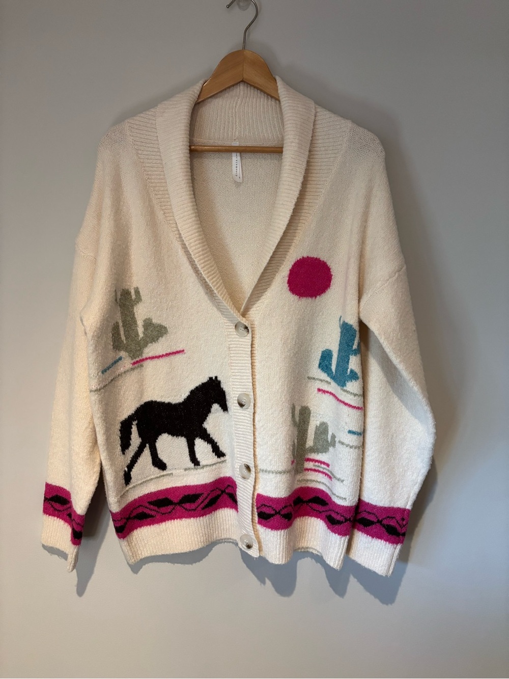 Button-Front Western Sweater Cardigan | Size M